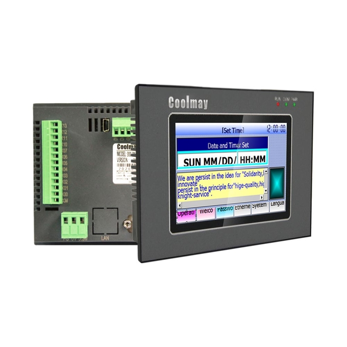 Analogergebnis integrierter HMI PLC-Prüfer 12DO 5 Zoll TFT-Anzeige 0