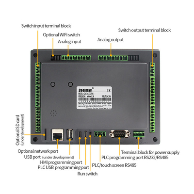 7 Inch HMI PLC Allinone QM3G-70FH Programmable Logic Controller With Touch Screen