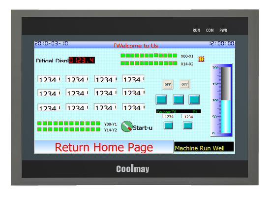 QM3G-100FH-24MR-485P 10 Zoll HMI SPS All-in-One 30DI 30DO Modbus RTU Protokoll Programmierbare Logiksteuerung