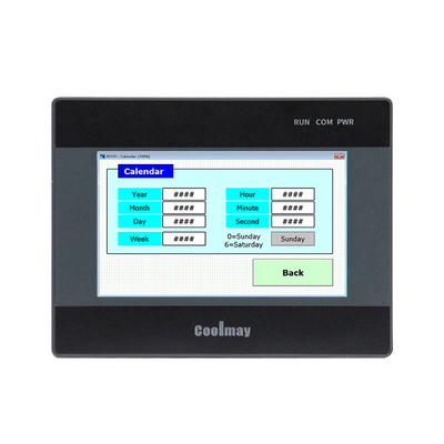 Coolmay 4,3'' HMI SPS All-in-One Integrierter 65536 True-Color-Touchscreen RS232/RS485 Port485P Kompatibel FX3G/FX3U/FX3S mit digitaler Temperatur Für Wassersystem EX3G-8043H-24MR